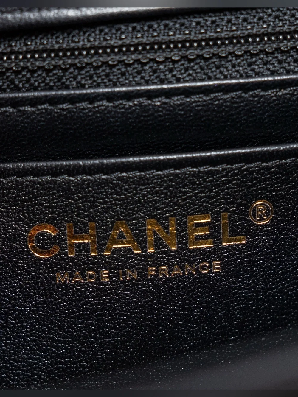 CHANEL Lambskin Quilted Mini Rectangular Flap Black